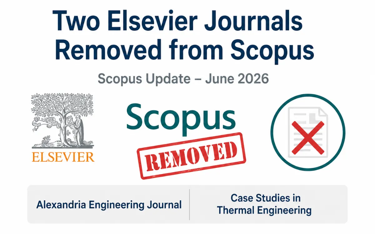 Two Elsevier Journals Removed from Scopus in June 2026 Update